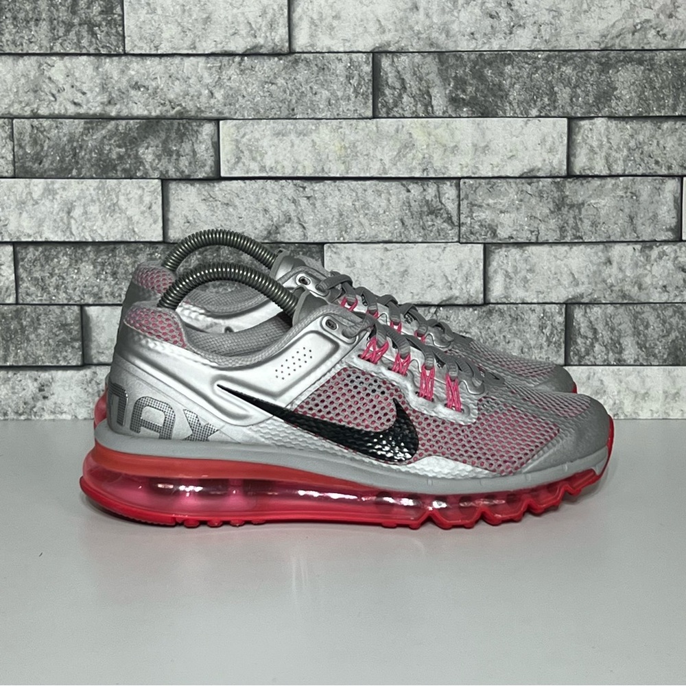 Nike Air Max Women’s 8 Silver Pink Athletic Shoes